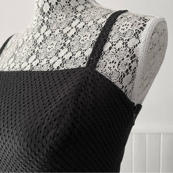 Ann Taylor Loft Black Eyelet Fit & Flare Dress Size 4 - Picture 5 of 12